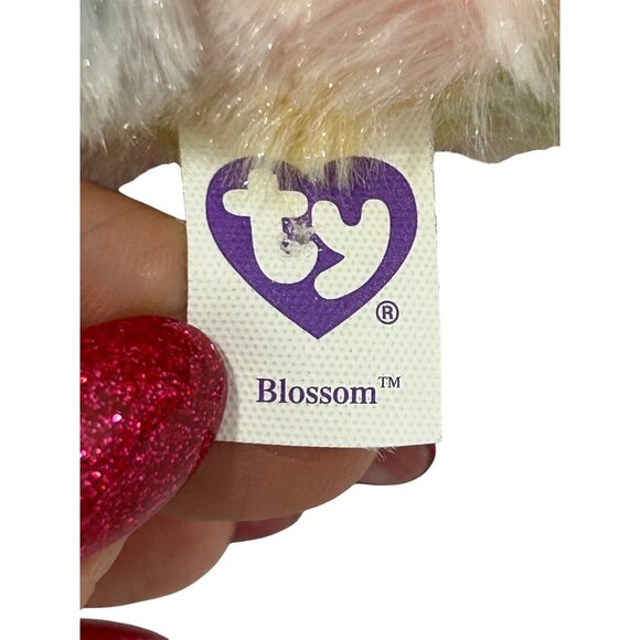 Ty Beanie Boos Blossom Easter Lamb 6” Stuffed Animal Plush Toy Unisex Beanbag - Picture 4 of 10